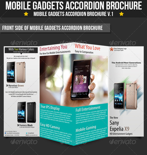 Mobile Gadgets Accordion Brochures