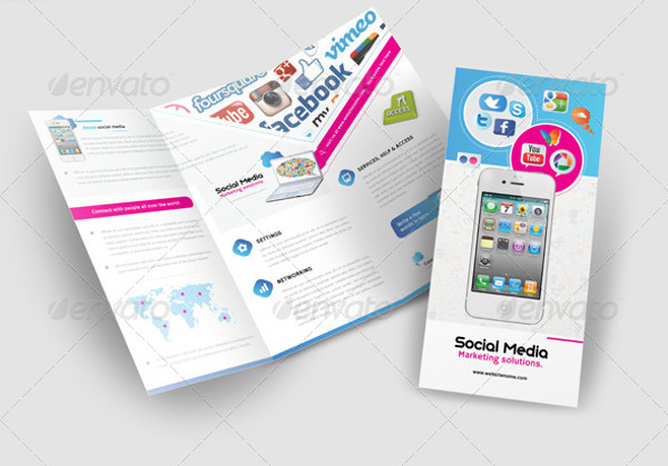 Mobile & Social Media Tri - fold Brochure