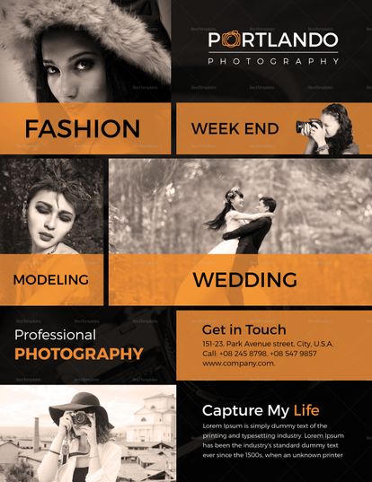 Model Photography Flyer Template in Word Format