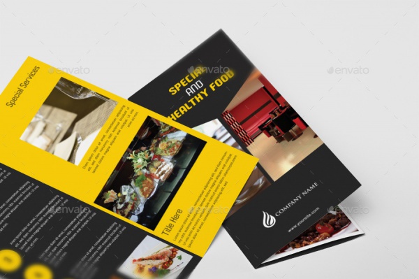 Modern Restuarant Tri Fold Brochure Design