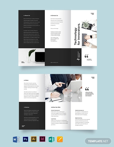 modern tri fold brochure template