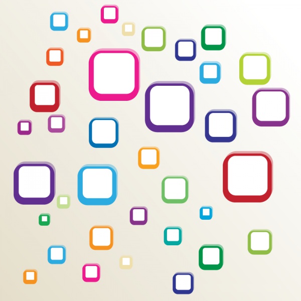 Multicolor Rounded Square Vector