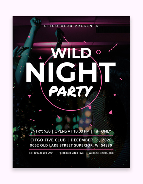 nightclub party flyer