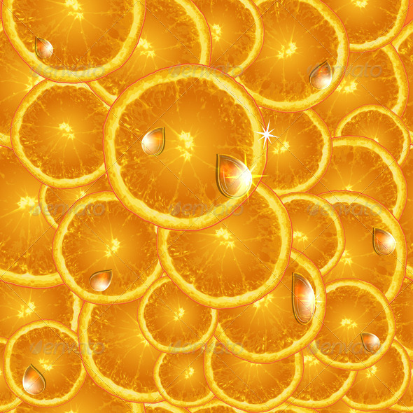 Oranges with Drops Background Texture