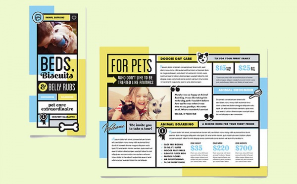 Pet Boarding Brochure Template
