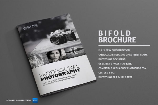 Photography Bi-fold Brochure Design