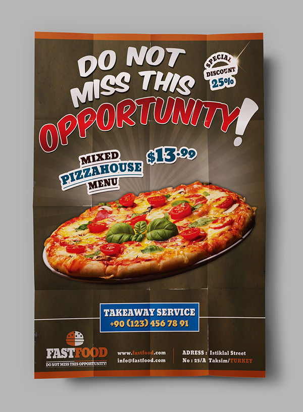 Pizza Promotion Flyer Template