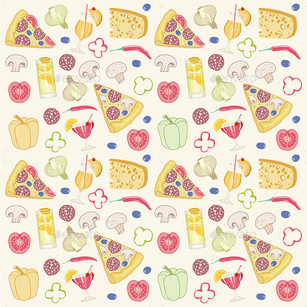 Pizza Seamless Pattern