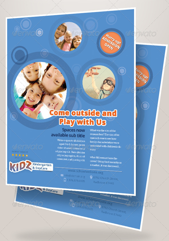 Preschool Daycare Flyer Templates