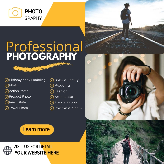 Professional Custom Design Photography Flyer