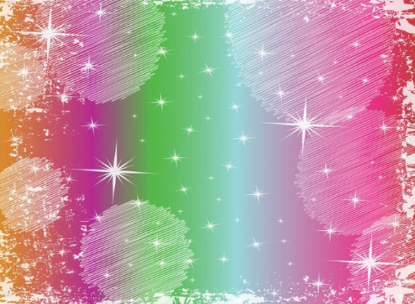 Rainbow Gradient Stars Texture