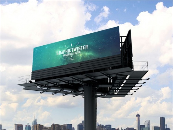 Realistic 3d Sign Billboard Advertising