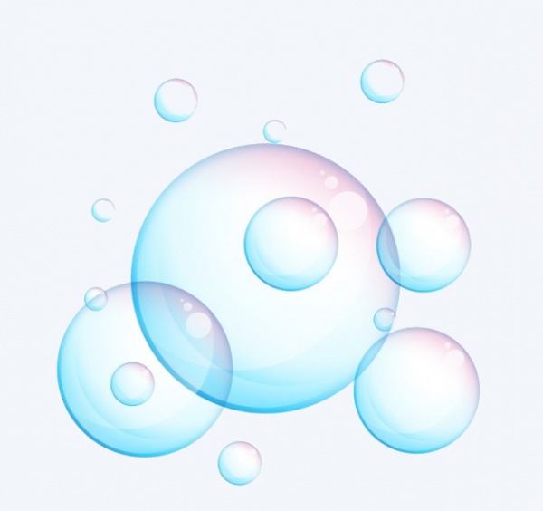 Realistic Soap Bubbles Vector