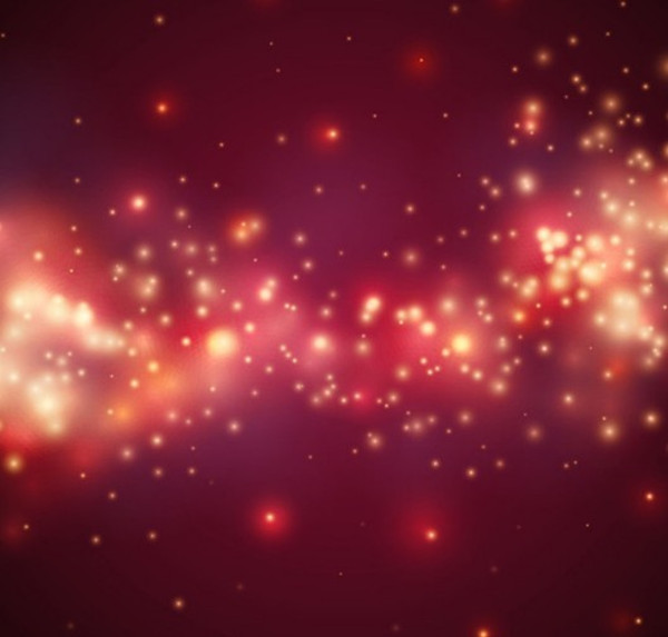 Red Blurred Starry Sky Vector