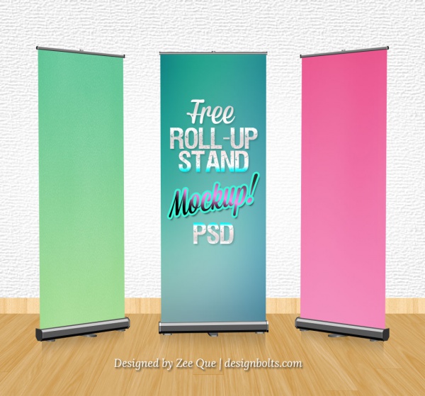 Roll-up Stand Mockup PSD
