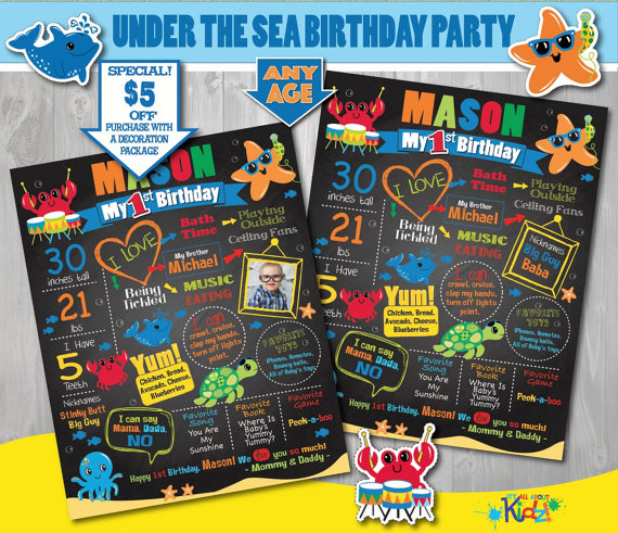 Sea Party Birthday Party Brochure