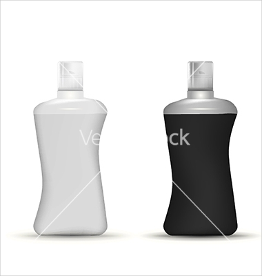 Shampoo bottles mock up vector