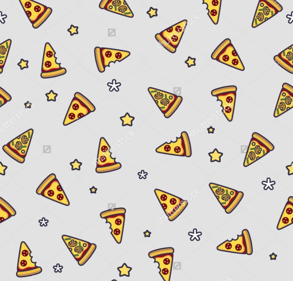 Simple Pizza Vector Pattern