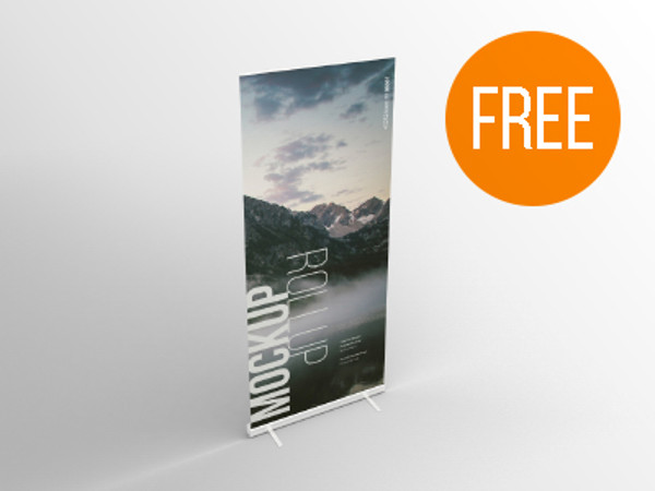 Simple Roll-up Template Mockup