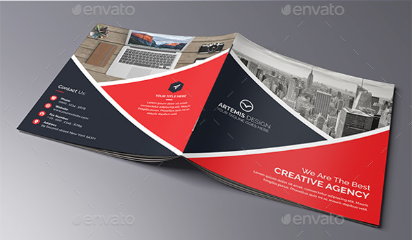 Square Bi-fold Brochure Template