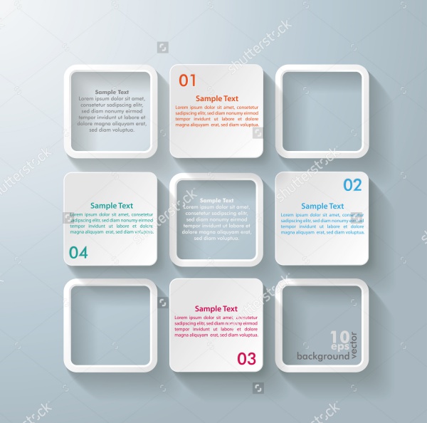 Square Infographics Vector Design