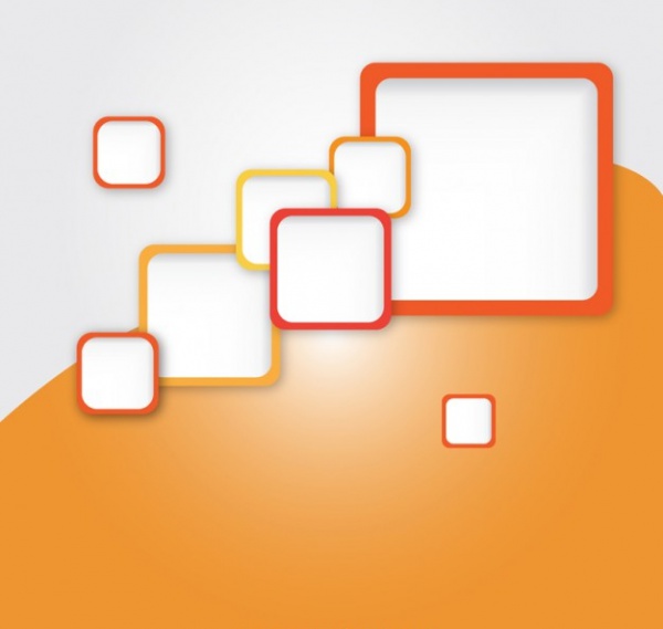 Square Orange Background Vector