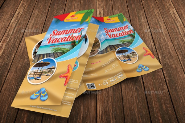 Summer Travel Vacation TriFold Brochure