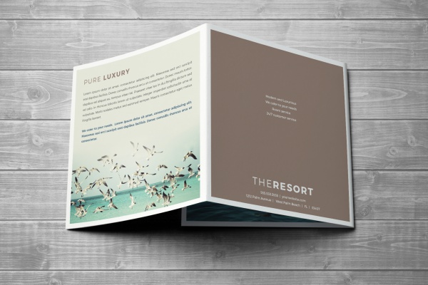 The Resort Trifold Square Brochure