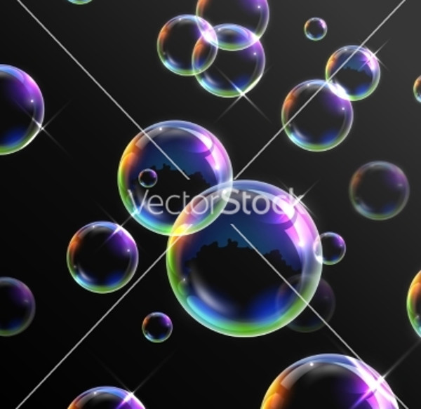 Transparent Soap Bubbles Vector