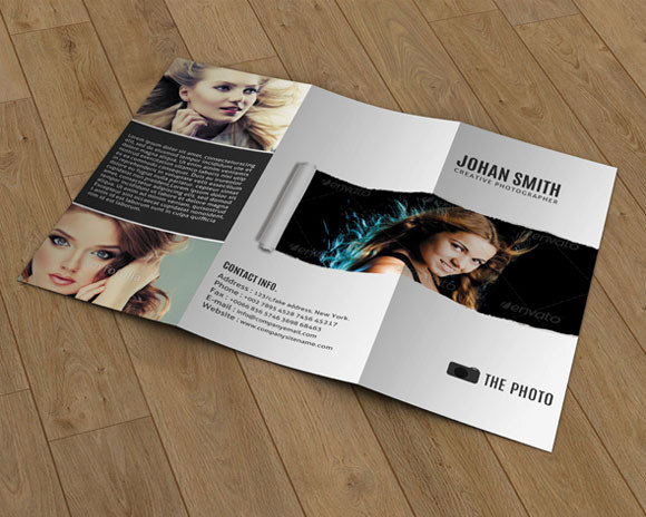 Tri-fold brochure for photography
