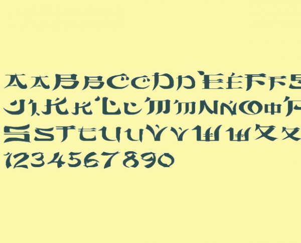 Unique 46 Alphabeticcal Font