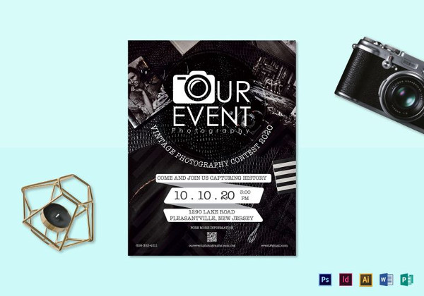 Vintage Photography Event Flyer Template