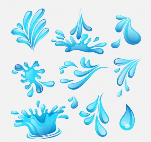 Water splashes collection