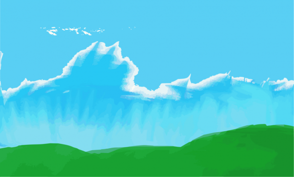 Watercolor Painted Sky Vector