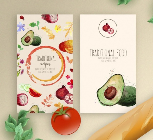 Watercolor Traditional Food Flyers
