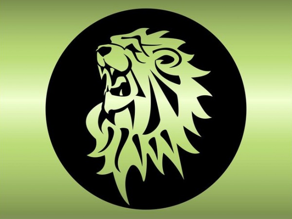 Wild Lion Badge Vector