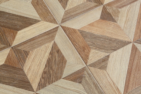 Wood grain pattern floor tiles