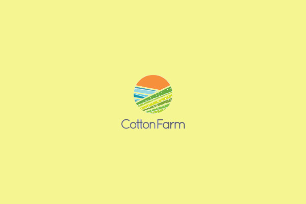 cotton fabric Textile Farm Logo