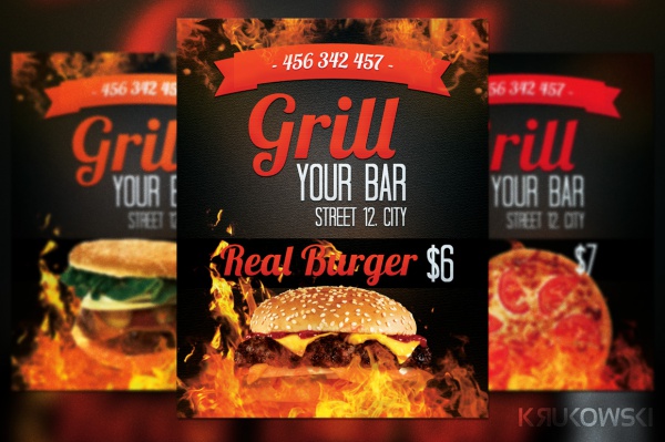 Barbecue Grill Bar Flyer 