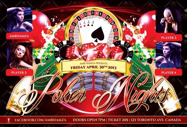 Poker Night Theme Flyer