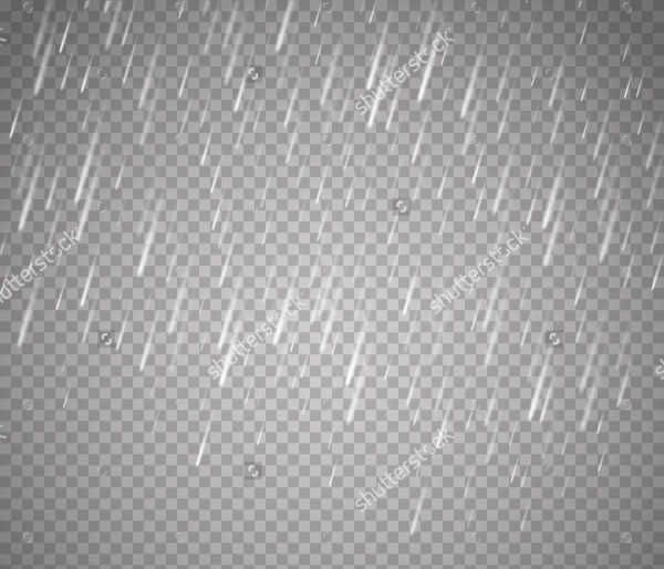 isolated Vector rain On Transparent Background