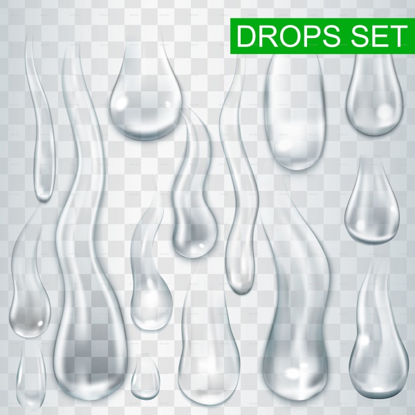isolated Water drop Vector