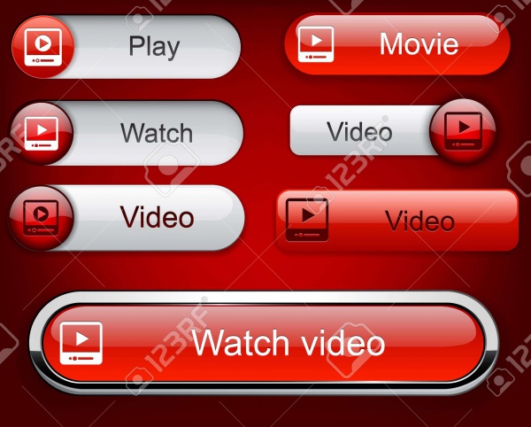 Web Video Vector Buttons