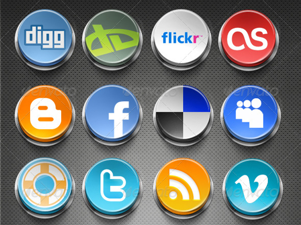 20 Social Network Delicious Buttons