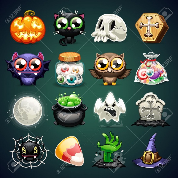 Fantastic Halloween Icons Set