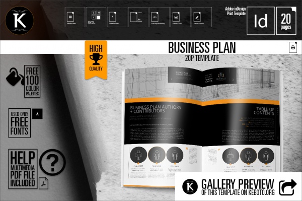 A4 Business Plan Presentation Template