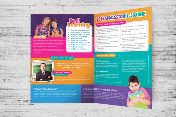 A4 Daycare Brochure Design