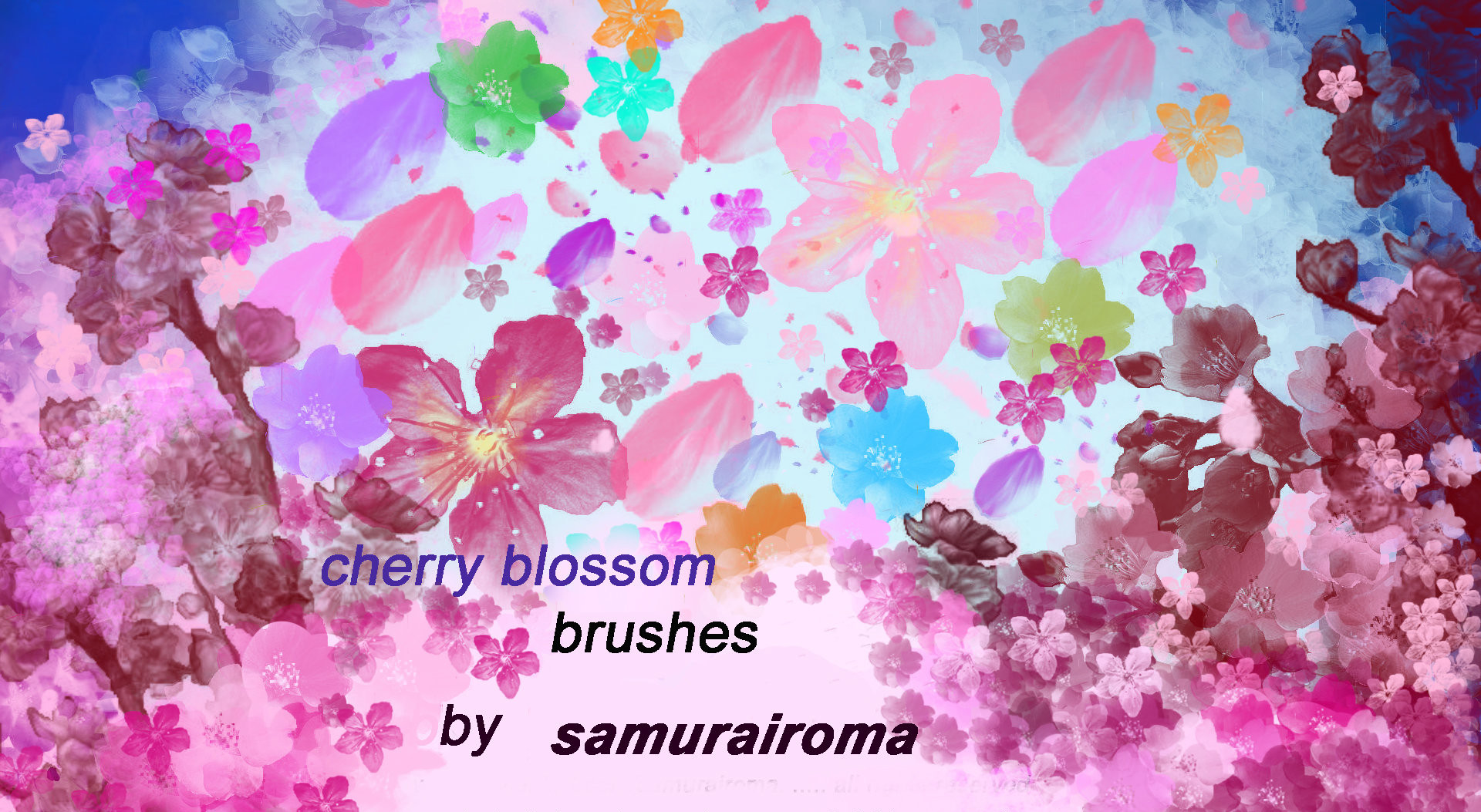 Abstract Cherry Blossom Brushes
