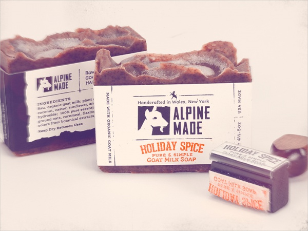 Alpine Made Soap Label With Stamp