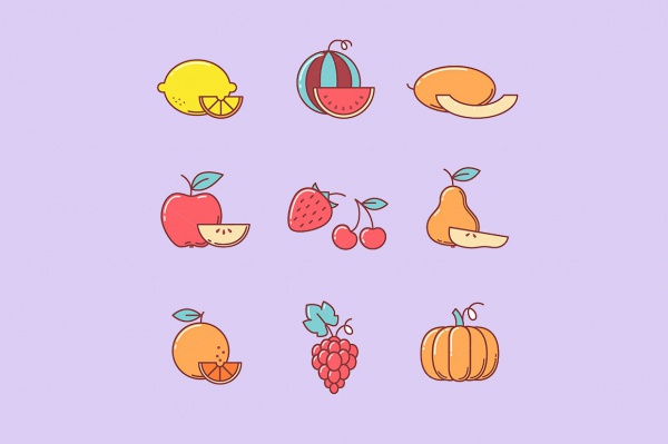 Amazing Fruit Vector Icons